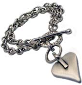 Danon Double Chain Heart Bracelet B3288 - 45.00