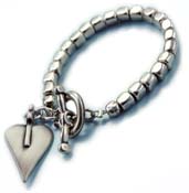Danon square link heart Bracelet B3382 - 74.00