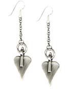 Danon Heart Chain Earrings EF2496 - 32.00