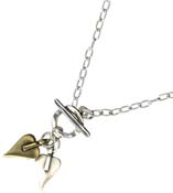 Danon Small Double Heart Necklace Two Tone N4663S25 - 50.00