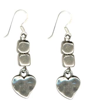 Danon Heart and Cube Earrings EF2499
